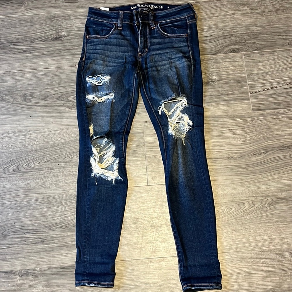 American Eagle Super Stretch X skinny jeans.